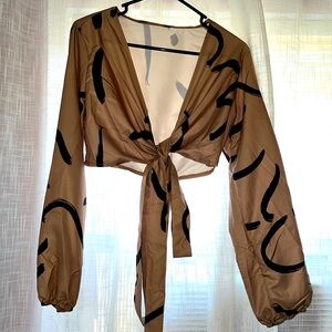 Wrap around shein top. New without tags size large